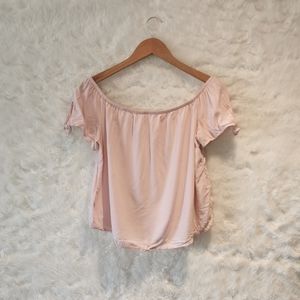 Garage Off-the-shoulder Pink Top